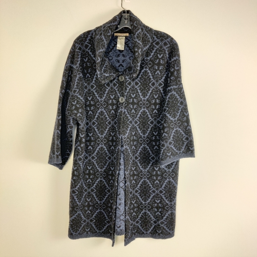 Chiaramente Italian Wool Blend Knit Cardigan - Cozy and Stylish Size Large